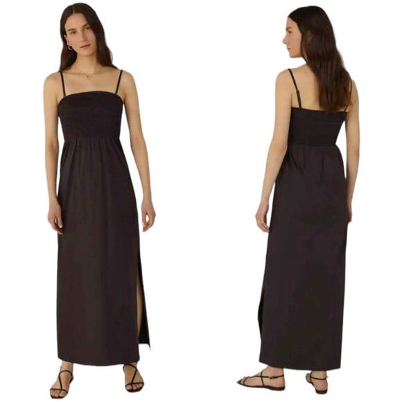 Favorite Daughter NWT The Apartment Smocked Maxi Dress Black Size M Adjustable - Picture 1 of 9